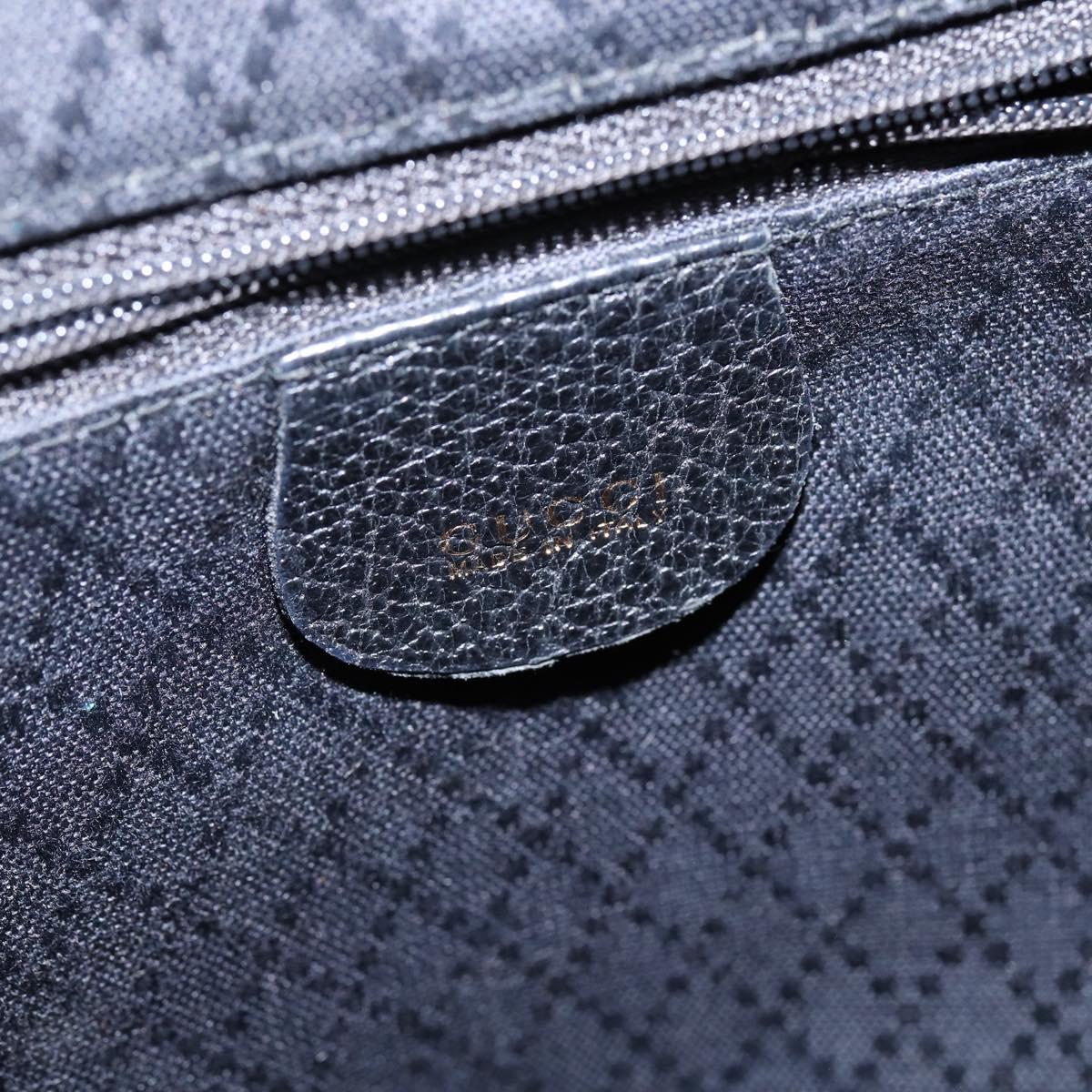 GUCCI Bamboo Backpack Suede Leather Black Gold 003 1705 0030 Auth gh811
