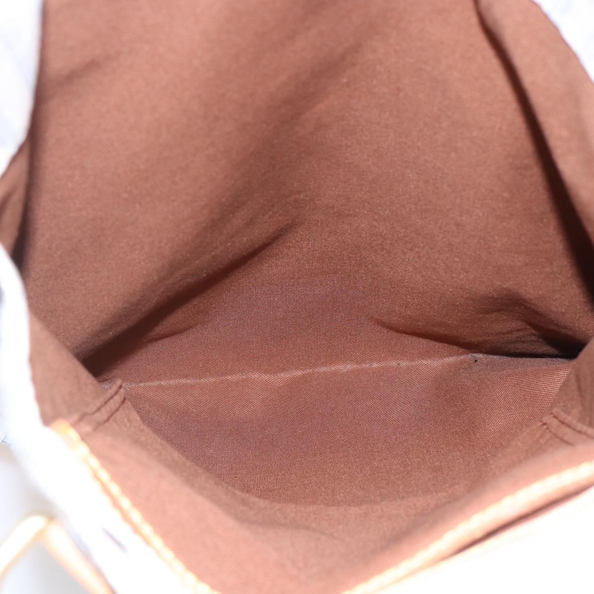 LOUIS VUITTON Tangier Tote Bag Nylon White M40024 LV Auth gh818