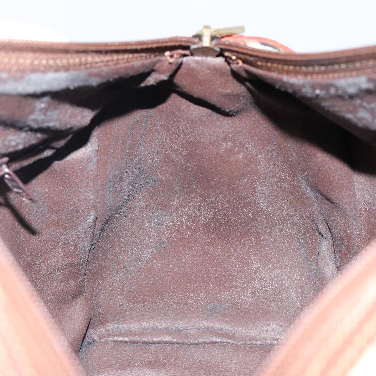 Burberrys Nova Check Boston Bag PVC Beige Gold Auth gh829