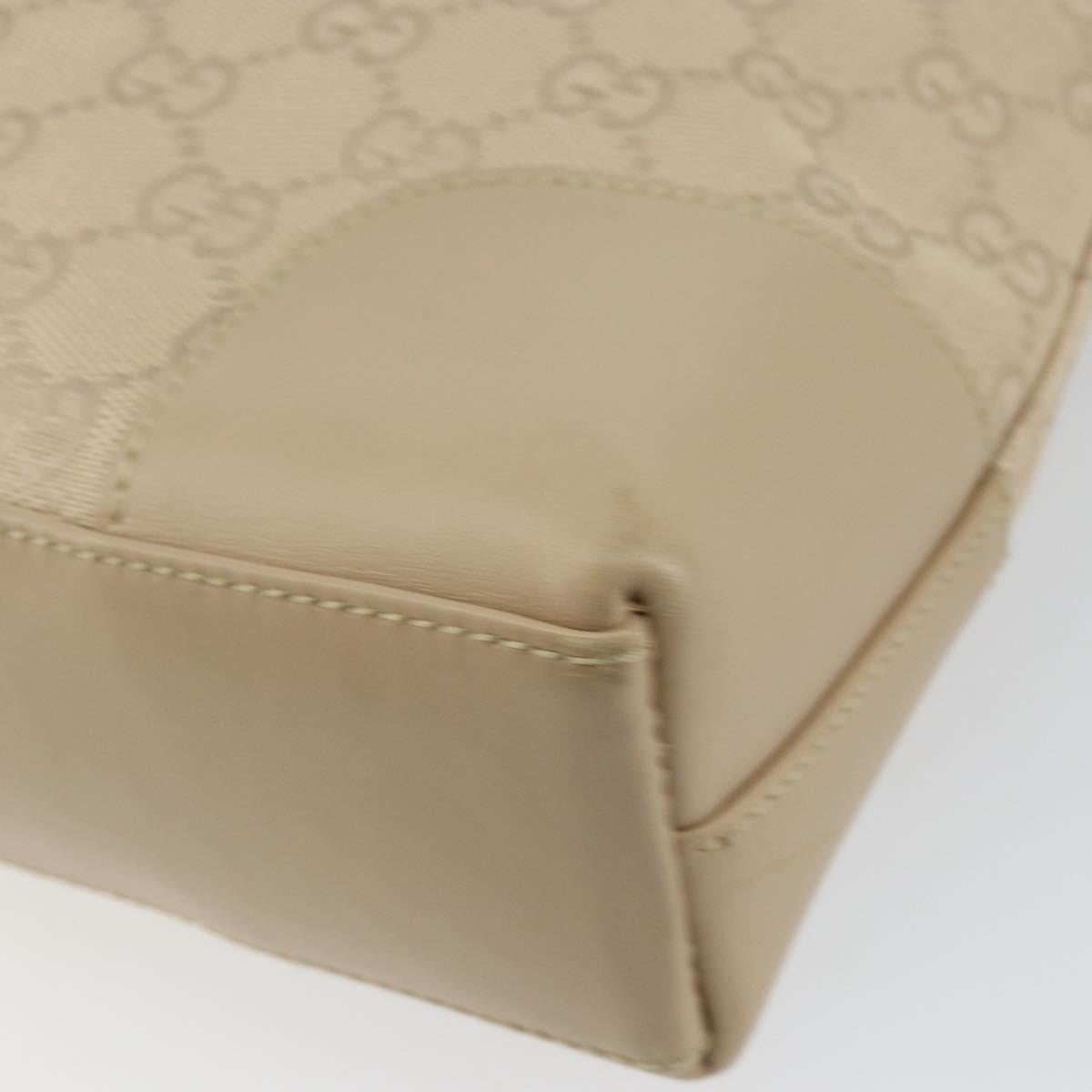 GUCCI GG Canvas Shoulder Bag Beige Gold 33900 Auth gh831