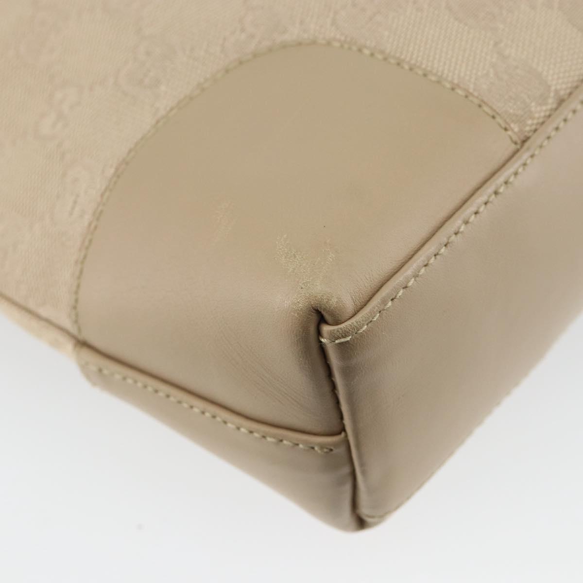 GUCCI GG Canvas Shoulder Bag Beige Gold 33900 Auth gh831