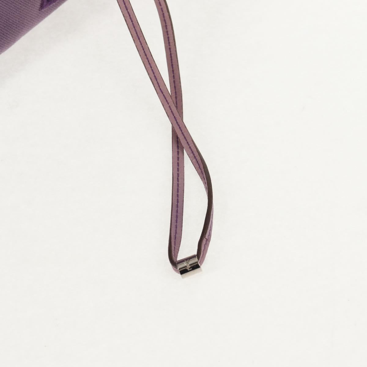 SAINT LAURENT Kahala Tote Bag Canvas Purple Silver 121627 Auth gh833