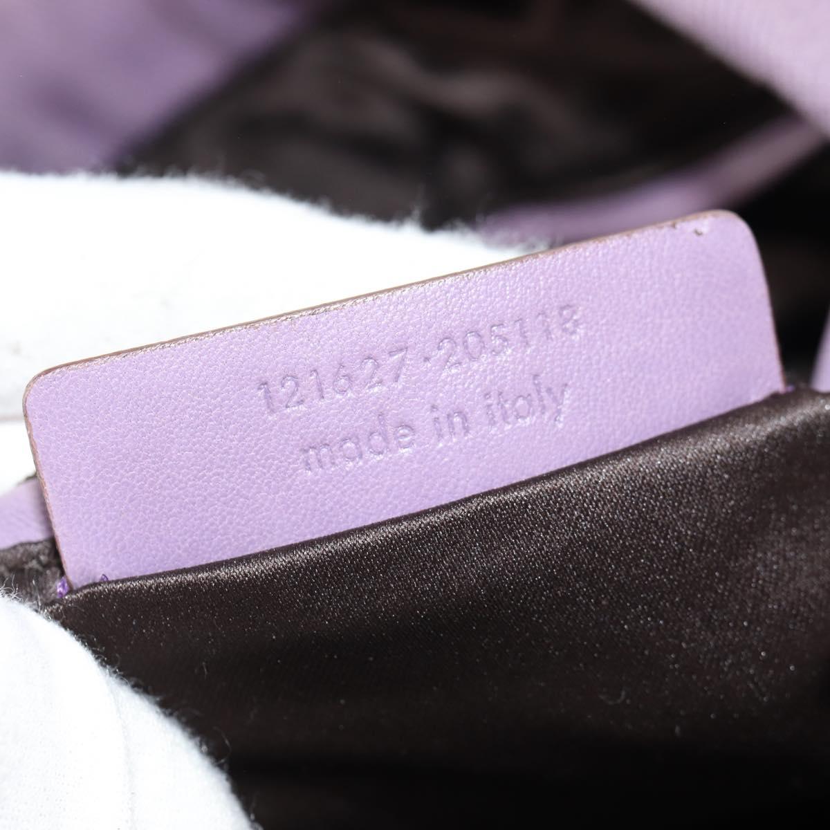 SAINT LAURENT Kahala Tote Bag Canvas Purple Silver 121627 Auth gh833