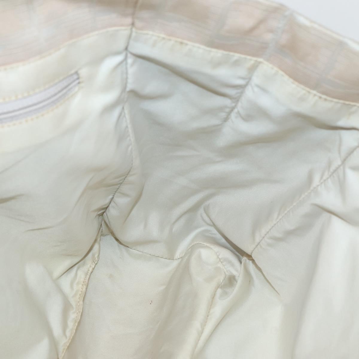 CHANEL New Travel Line Tote Bag Nylon Beige Gold CC Auth gh841