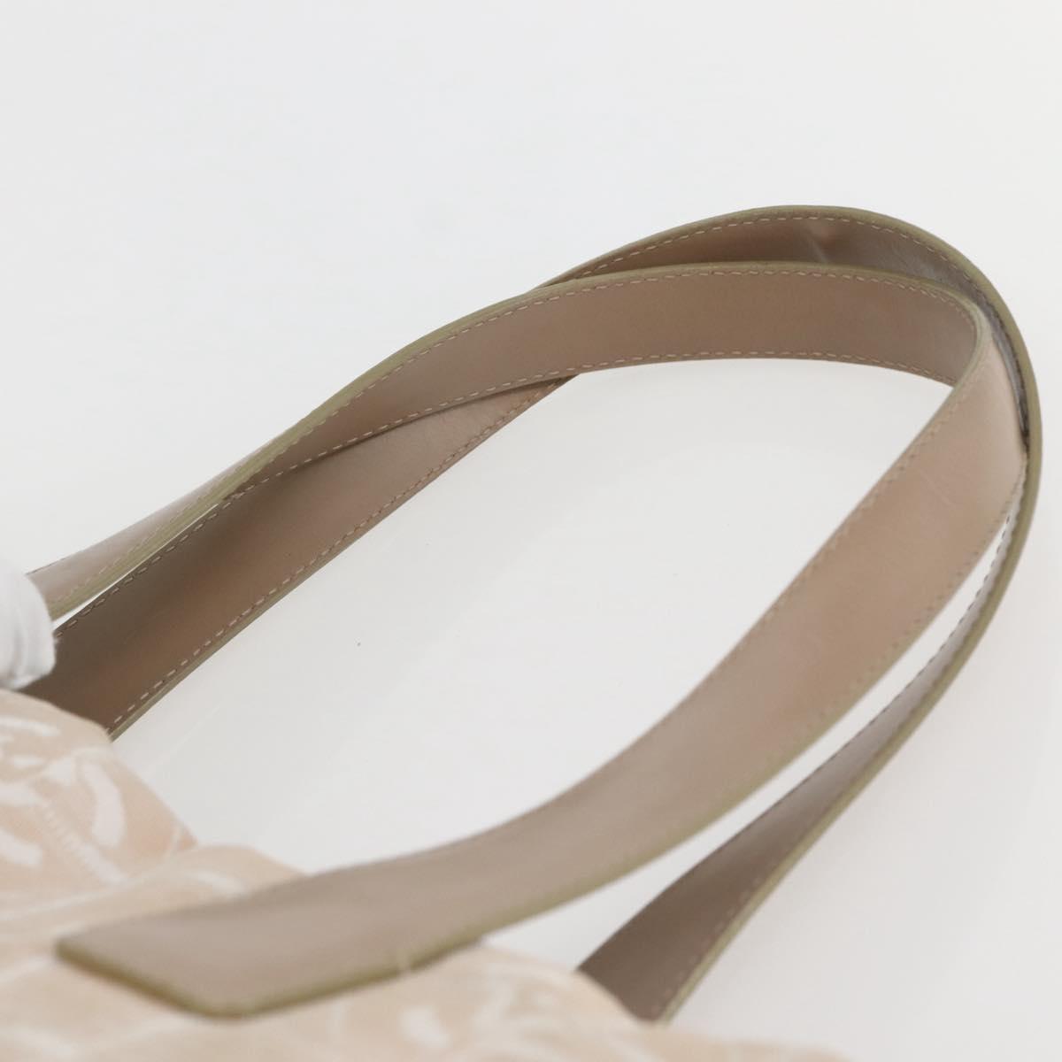 CHANEL New Travel Line Tote Bag Nylon Beige Gold CC Auth gh841