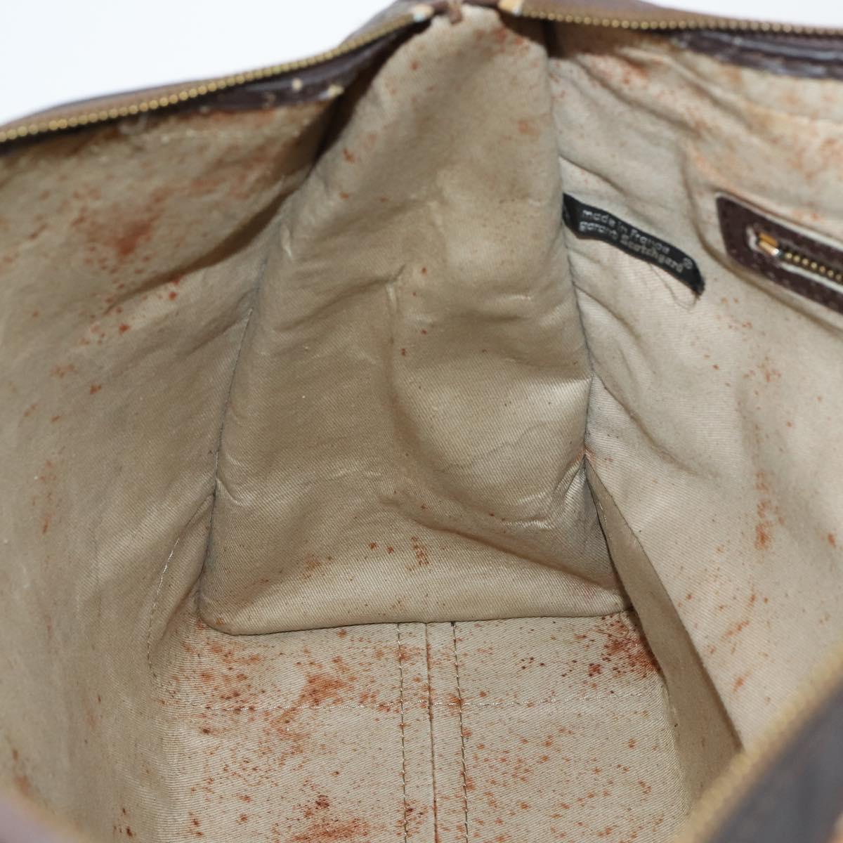 Christian Dior Trotter Canvas Boston Bag Brown Auth gh842