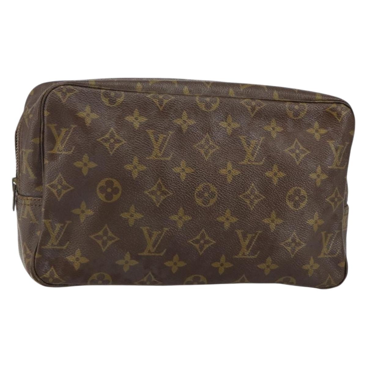 LOUIS VUITTON Monogram Trousse Toilette 28 Clutch Bag Vintage M47522 Auth gh846