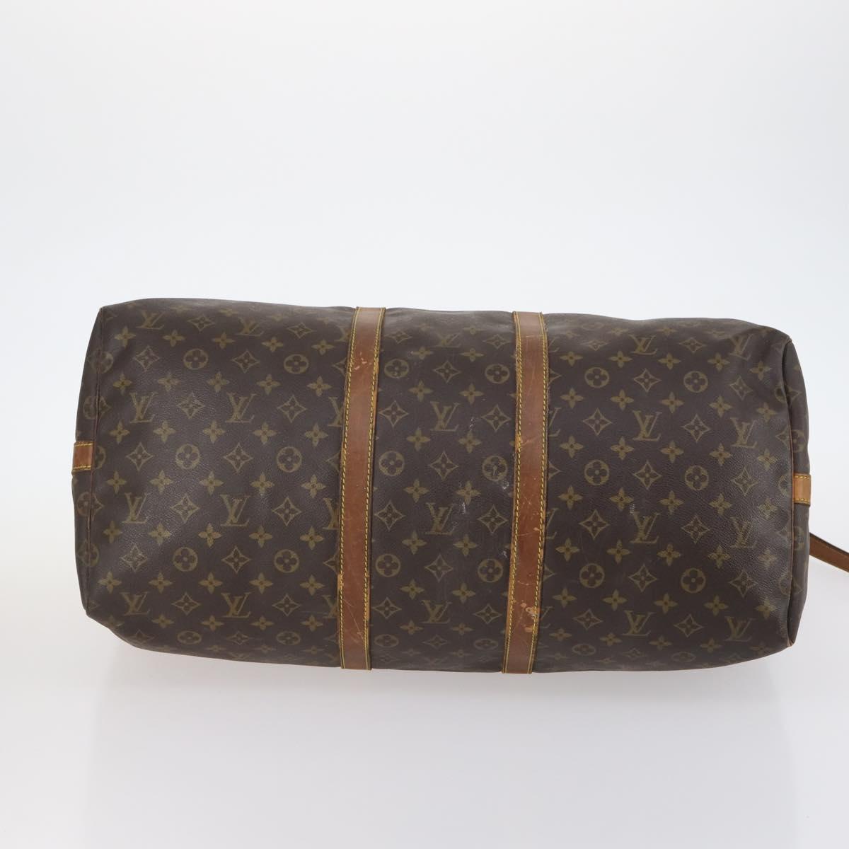 LOUIS VUITTON Monogram Keepall Bandouliere 55 Boston Bag M41414 LV Auth gh851