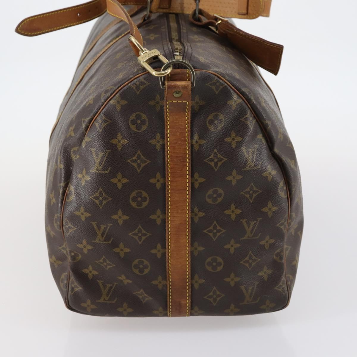 LOUIS VUITTON Monogram Keepall Bandouliere 55 Boston Bag M41414 LV Auth gh851