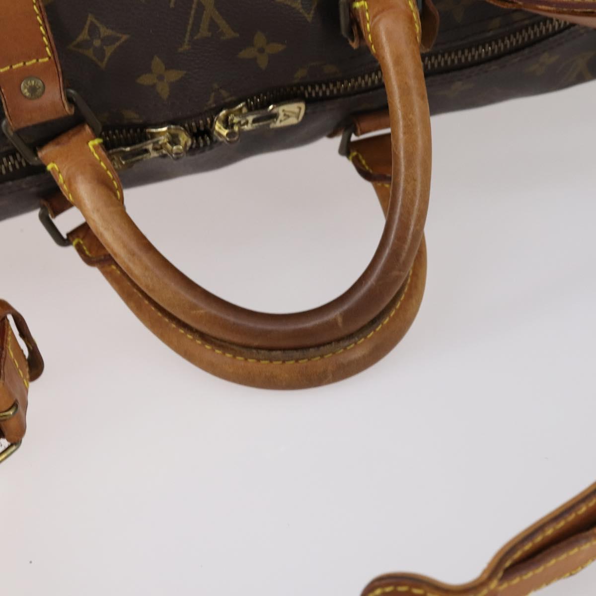 LOUIS VUITTON Monogram Keepall Bandouliere 55 Boston Bag M41414 LV Auth gh851