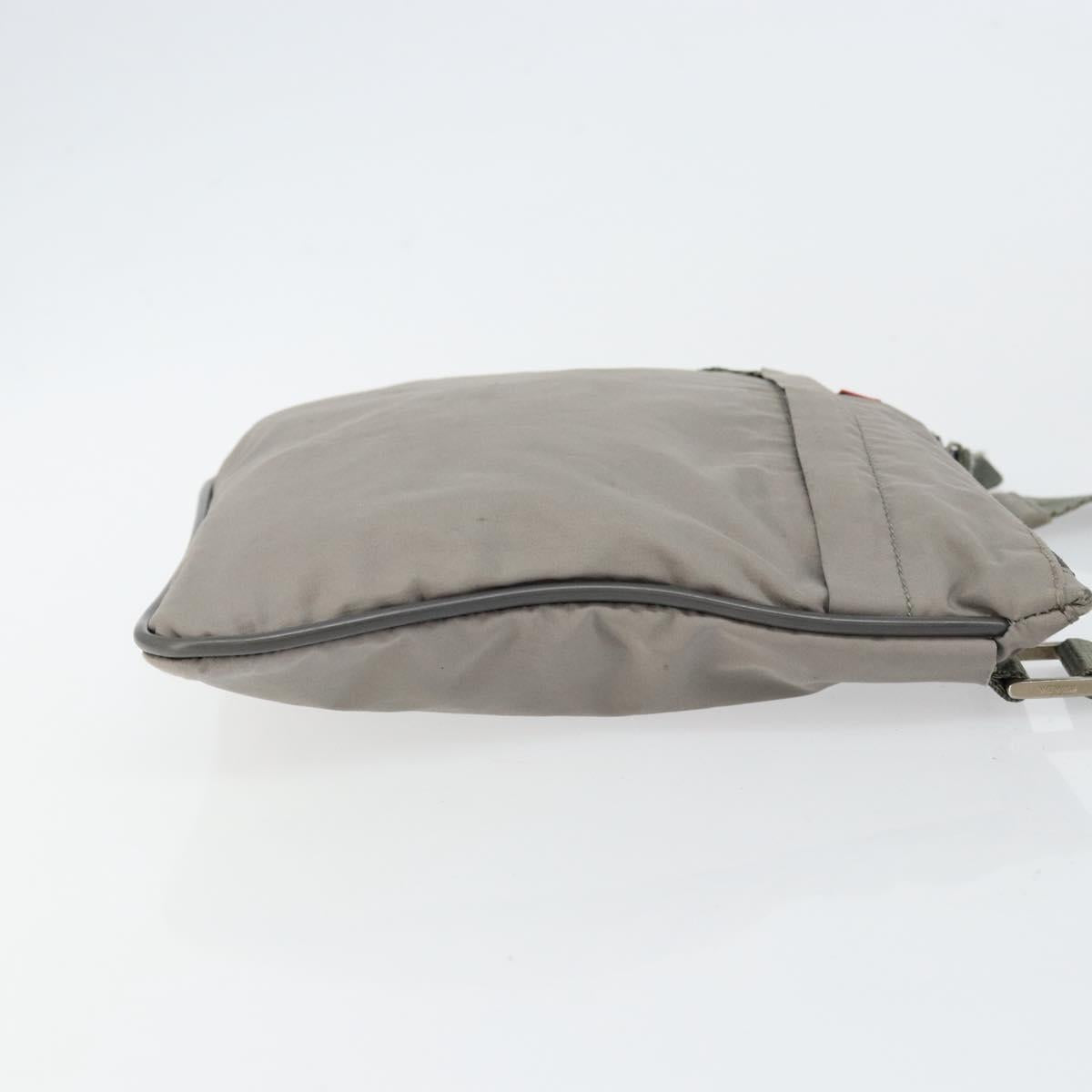 PRADA Sports Shoulder Bag Nylon Gray CC Auth gh866