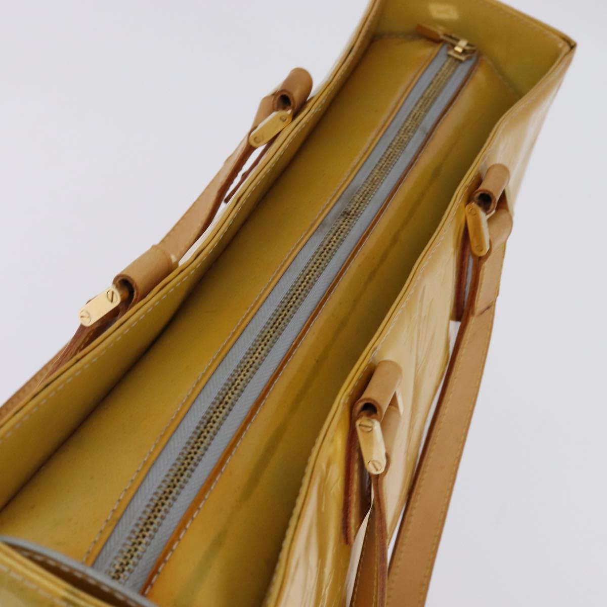 LOUIS VUITTON Monogram Vernis Columbus Tote Bag Gris M91028 LV Auth gh879