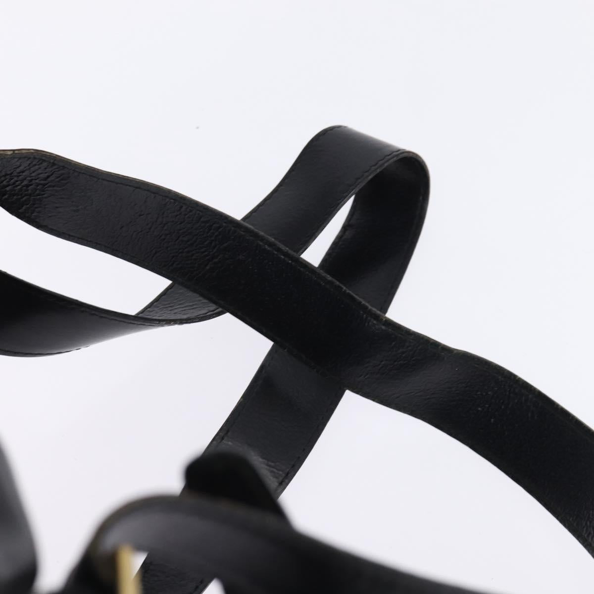 GUCCI Bamboo Backpack Leather Navy Gold 003 2058 0016 Auth gh884