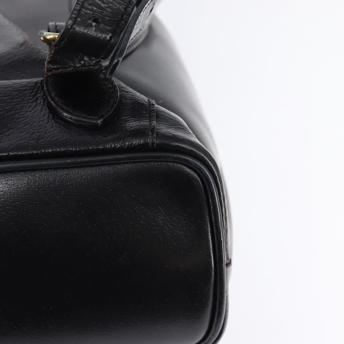 GUCCI Bamboo Backpack Leather Navy Gold 003 2058 0016 Auth gh884