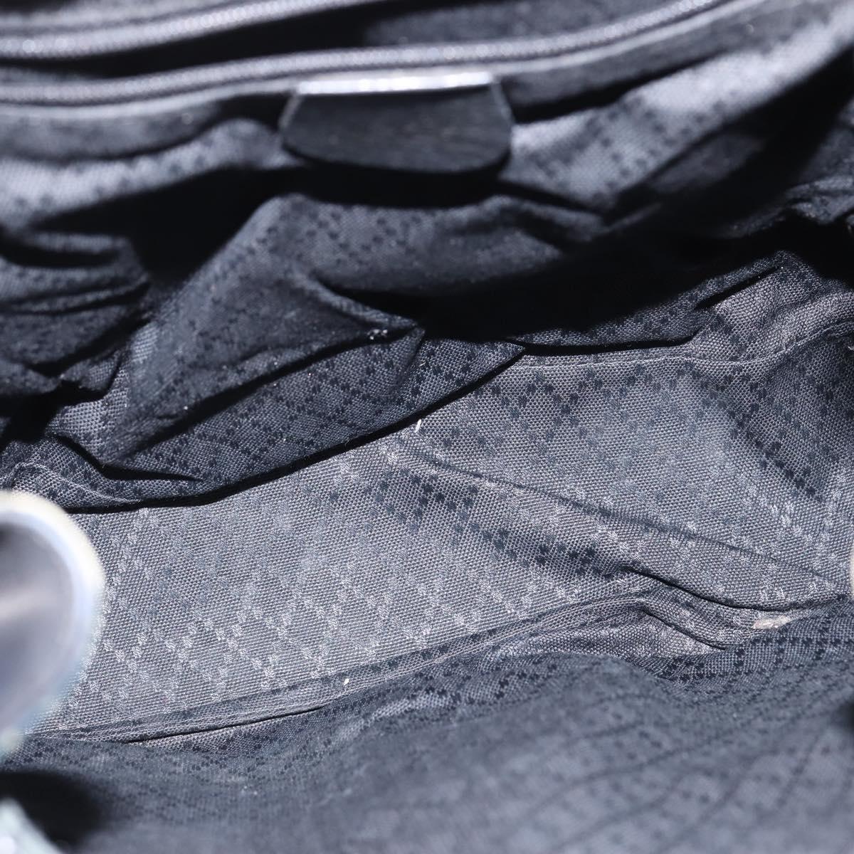 GUCCI Bamboo Backpack Leather Navy Gold 003 2058 0016 Auth gh884