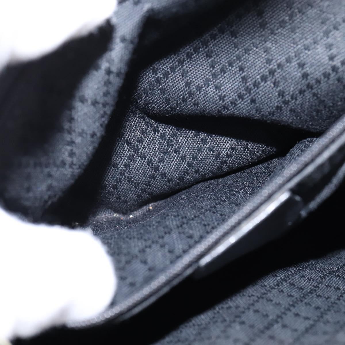 GUCCI Bamboo Backpack Leather Navy Gold 003 2058 0016 Auth gh884