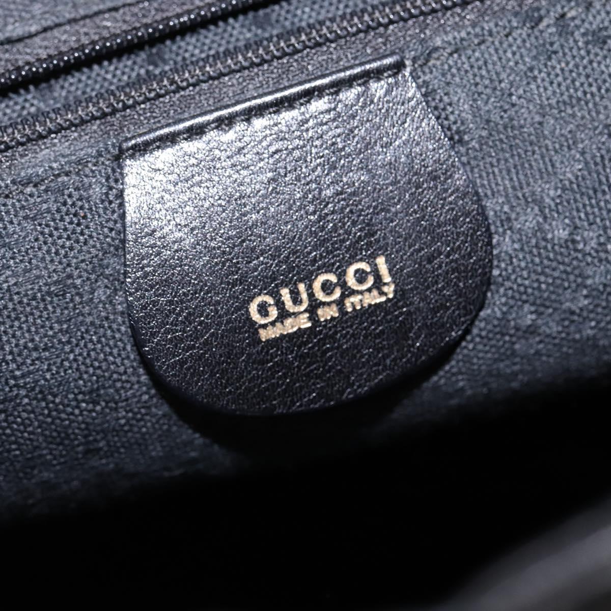 GUCCI Bamboo Backpack Leather Black Gold 003 1118 0016 Auth gh885