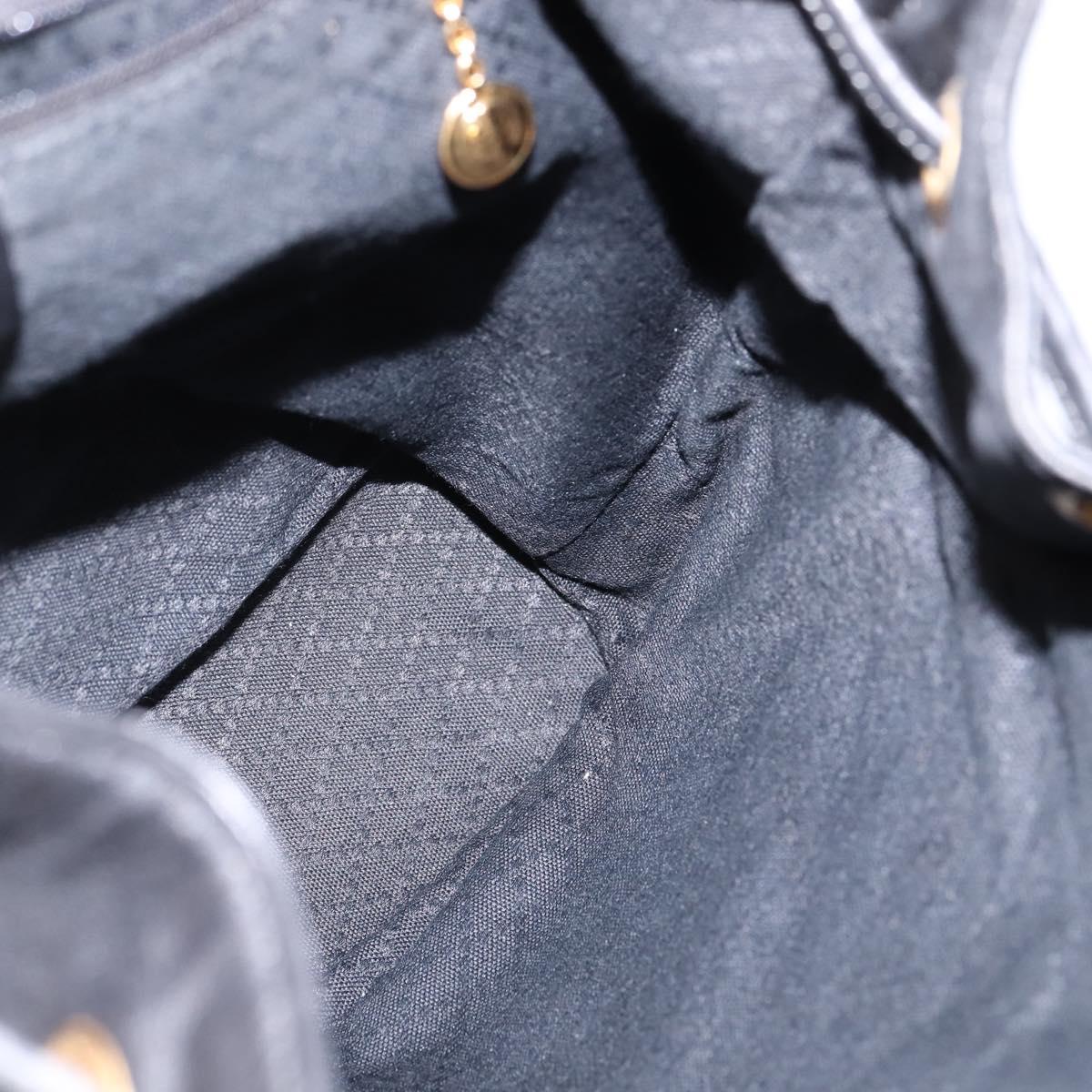 GUCCI Bamboo Backpack Leather Black Gold 003 1118 0016 Auth gh885