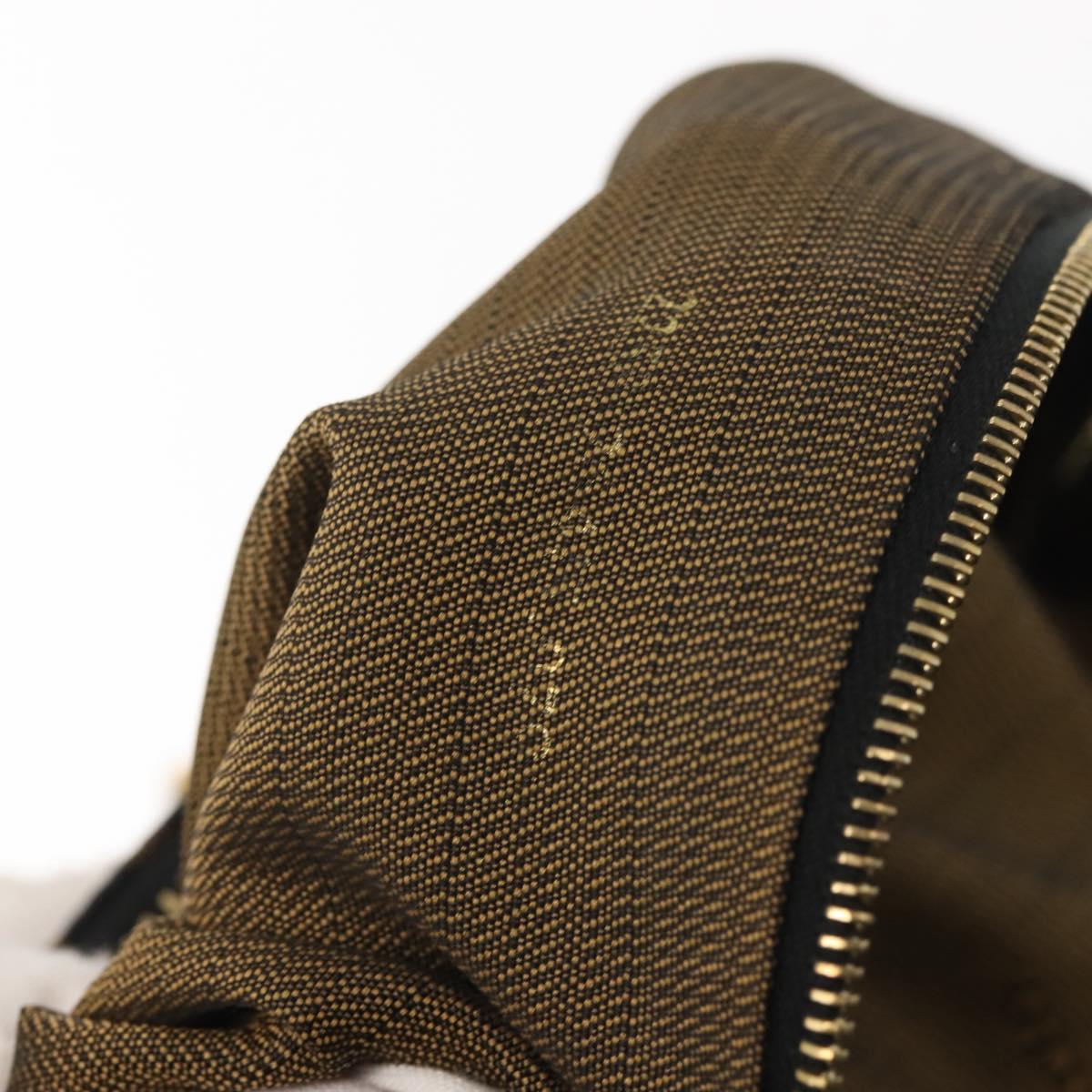 FENDI Zucca Canvas Hand Bag 2way Black Brown Auth gh886