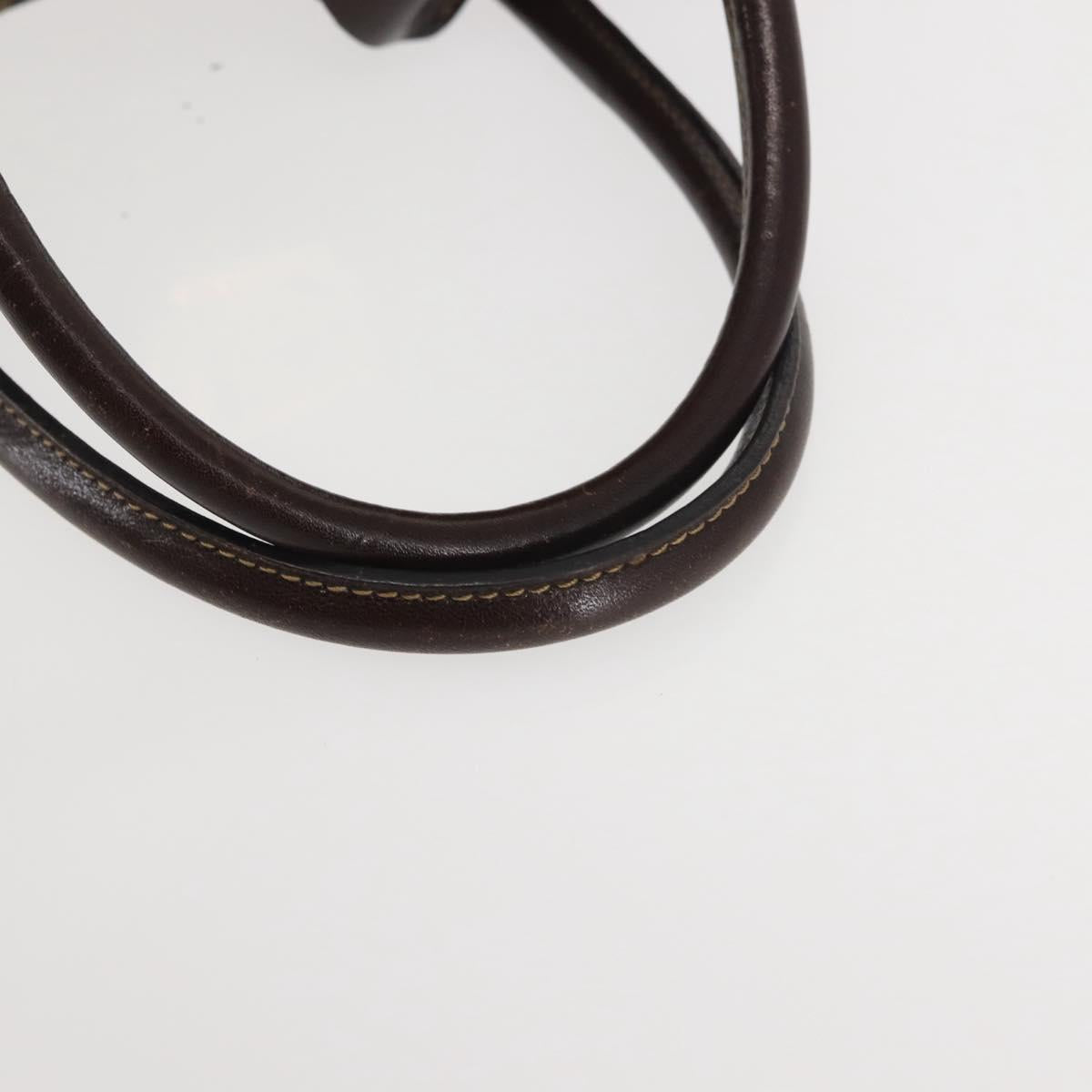 FENDI Zucca Canvas Hand Bag 2way Black Brown Auth gh886