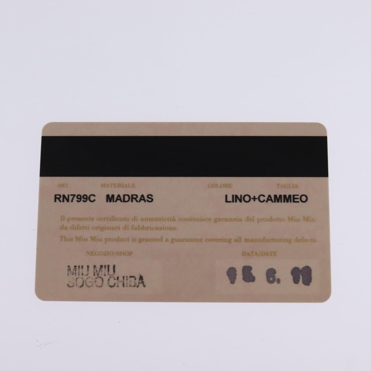 Miu Miu Hand Bag Leather 2way Beige Gold Auth gh888