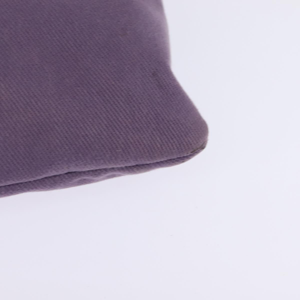 SAINT LAURENT Kahala Shoulder Bag Canvas Purple Silver Auth gh889