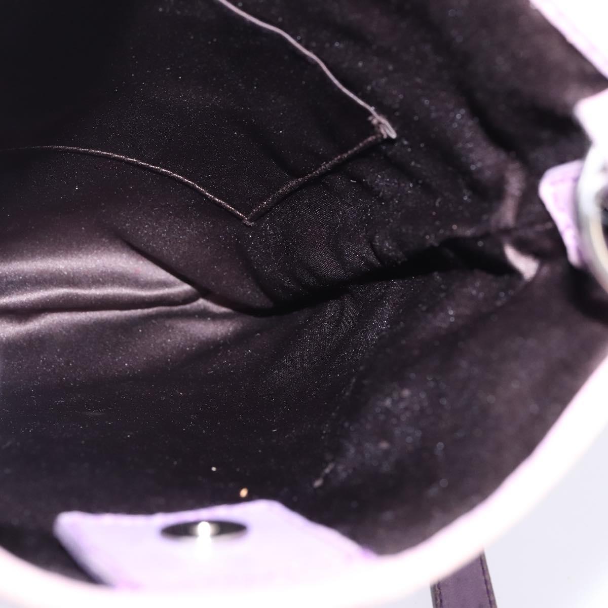 SAINT LAURENT Kahala Shoulder Bag Canvas Purple Silver Auth gh889