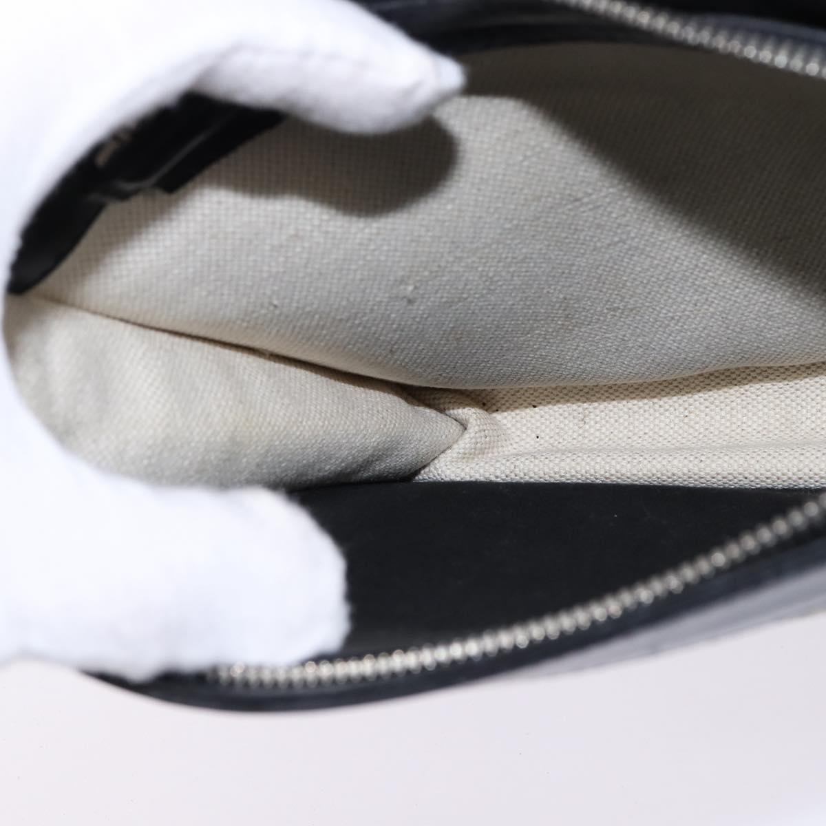 BALENCIAGA Shoulder Bag Canvas Leather White Silver 339937 Auth gh893