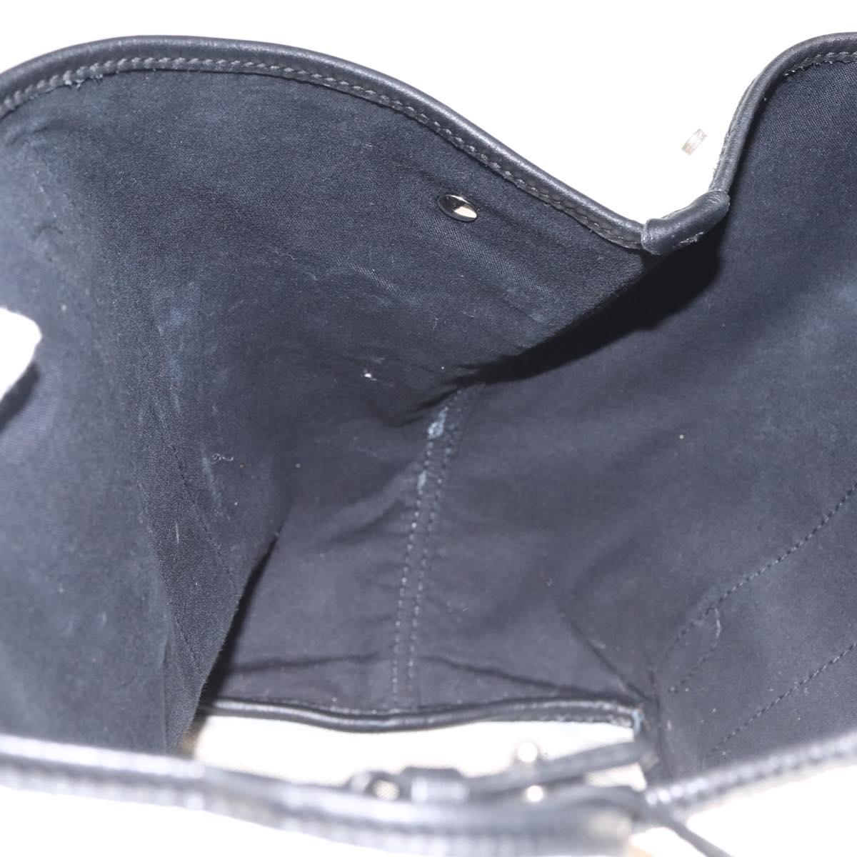 BALENCIAGA Navy Cabas M Bag Canvas Leather White Black Silver 581292 Auth gh894