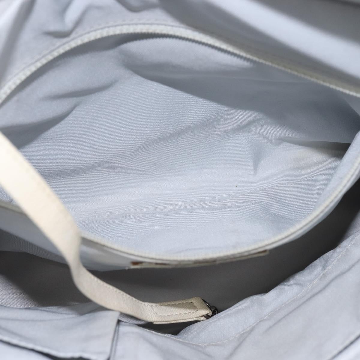 CHANEL Paris Biarritz Tote Tote Bag Coated Canvas Silver CC Auth gh895