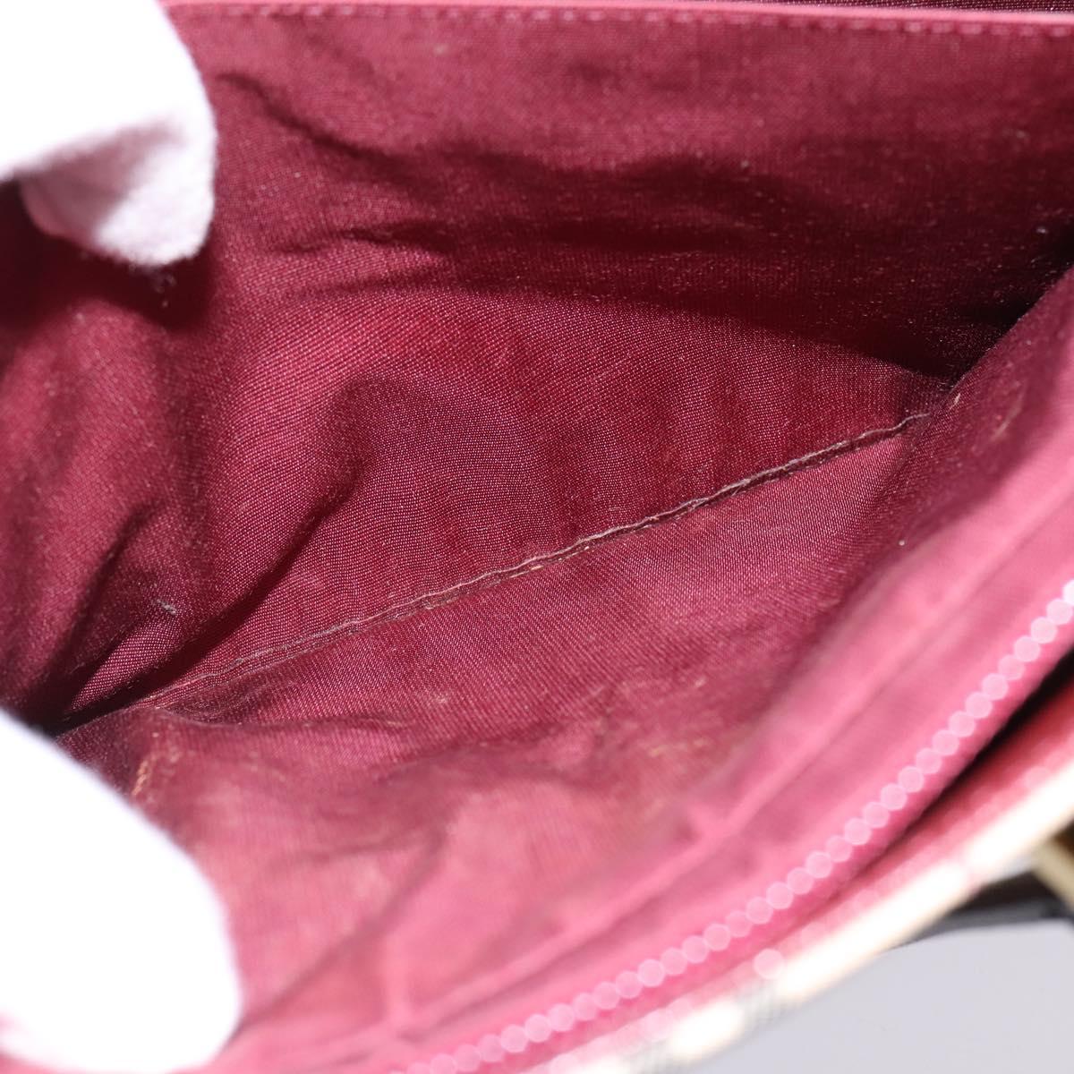 BURBERRY Nova Check Tote Bag Canvas Leather Beige Gold Auth gh896