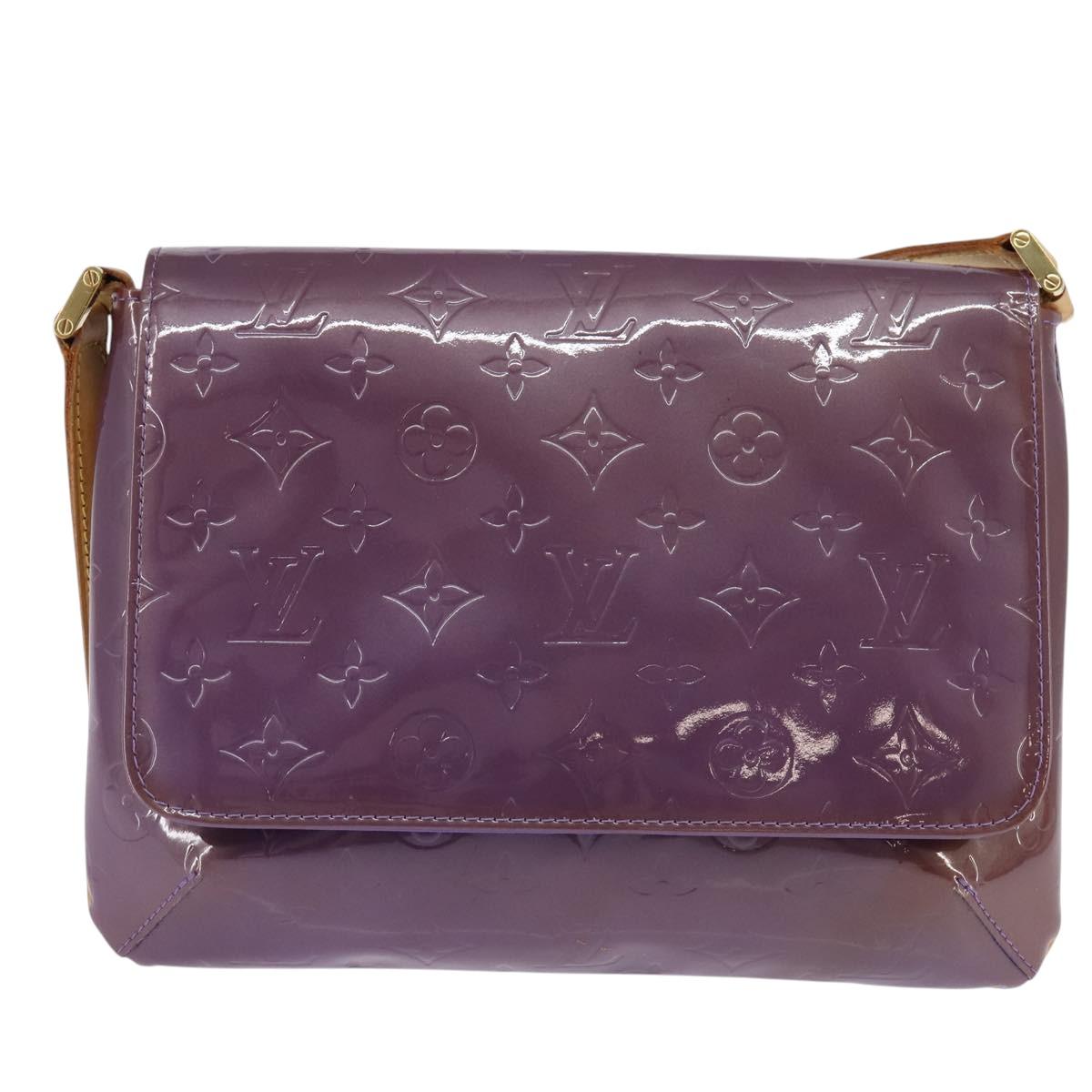LOUIS VUITTON Vernis Thompson Street Shoulder Bag Viole M91095 LV Auth gh900