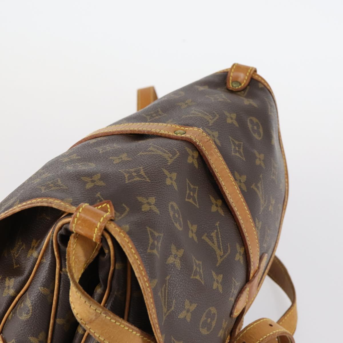 LOUIS VUITTON Monogram Saumur 30 Shoulder Bag M42256 LV Auth gh906