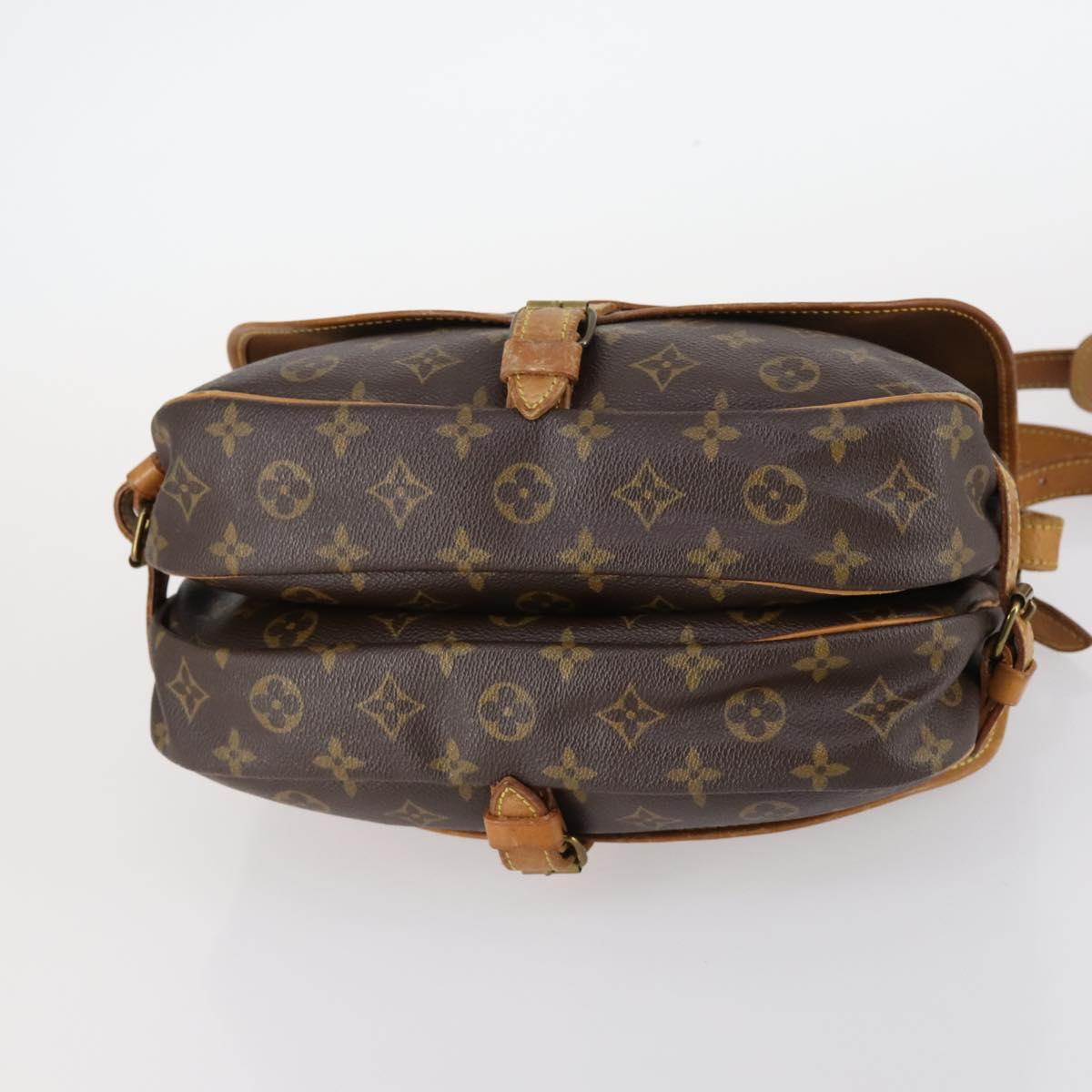 LOUIS VUITTON Monogram Saumur 30 Shoulder Bag M42256 LV Auth gh906