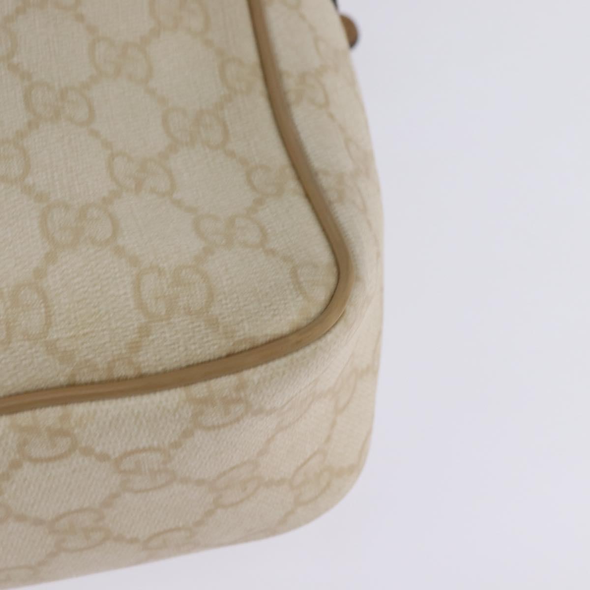 GUCCI GG Supreme Shoulder Bag PVC Beige Gold 233268 Auth gh908