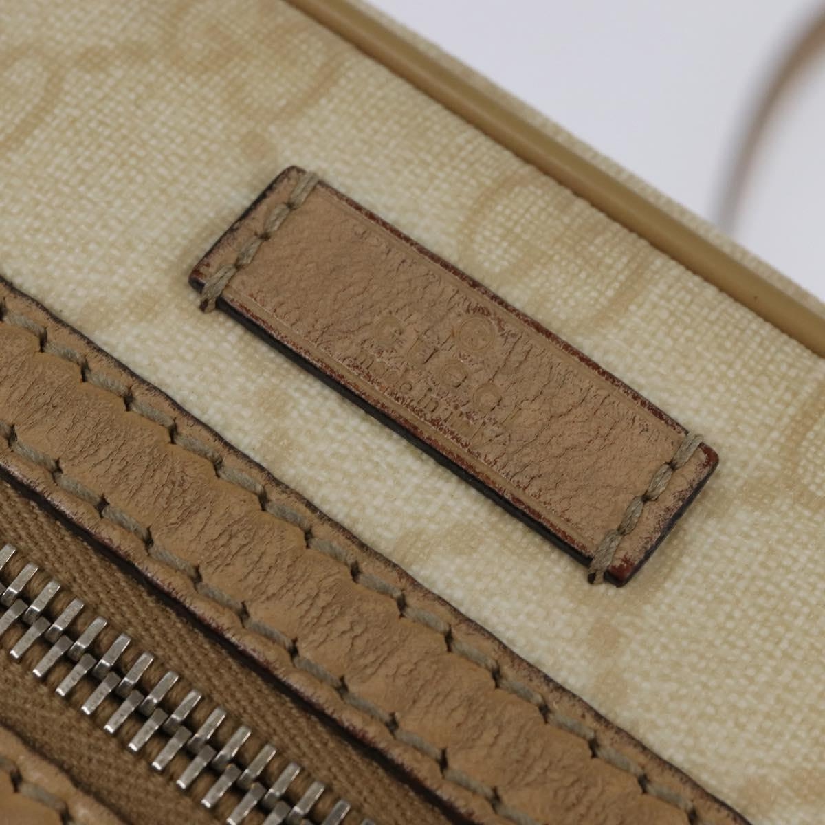 GUCCI GG Supreme Shoulder Bag PVC Beige Gold 233268 Auth gh908