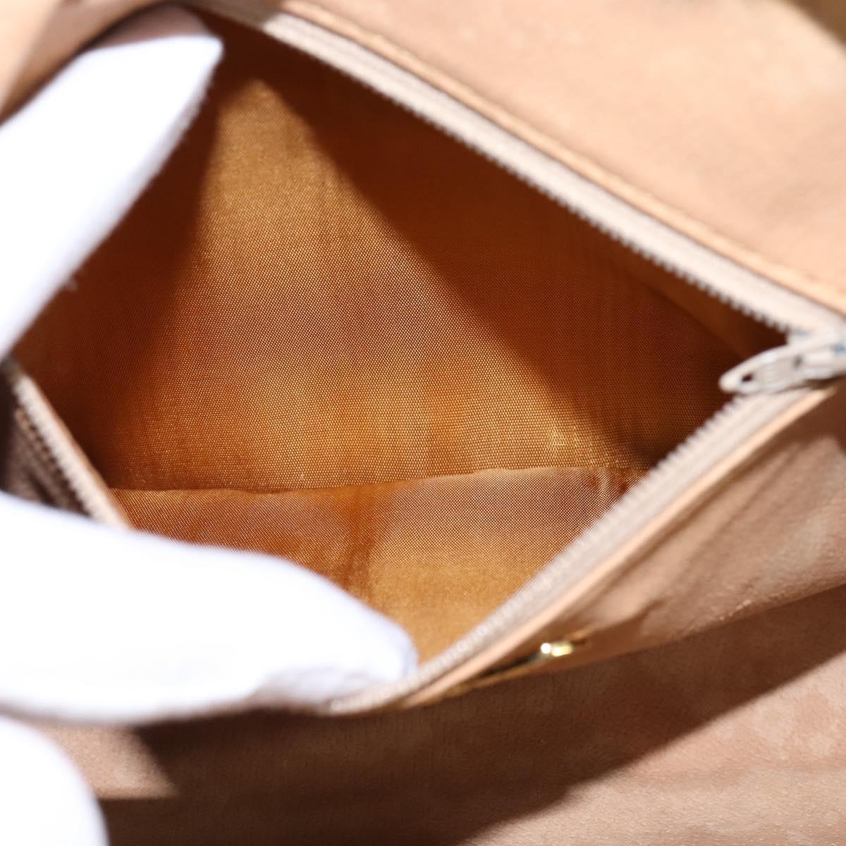 GUCCI GG Plus Supreme Web Sherry Line Shoulder Bag PVC Beige Gold Auth gh909