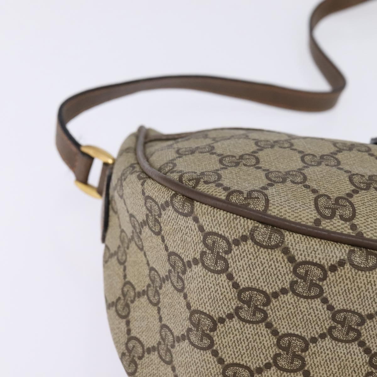 GUCCI GG Supreme Web Sherry Line Shoulder Bag PVC Beige 89 02 032 Auth gh910