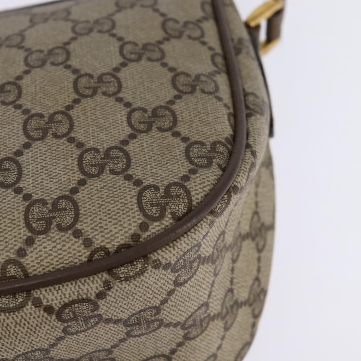GUCCI GG Supreme Web Sherry Line Shoulder Bag PVC Beige 89 02 032 Auth gh910