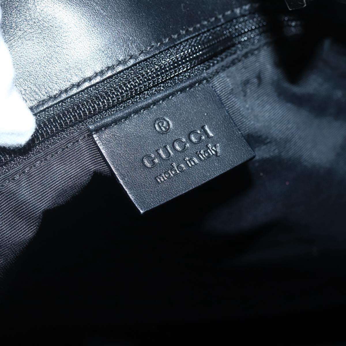 GUCCI GG Canvas Tote Bag Black Silver 31243 Auth gh911