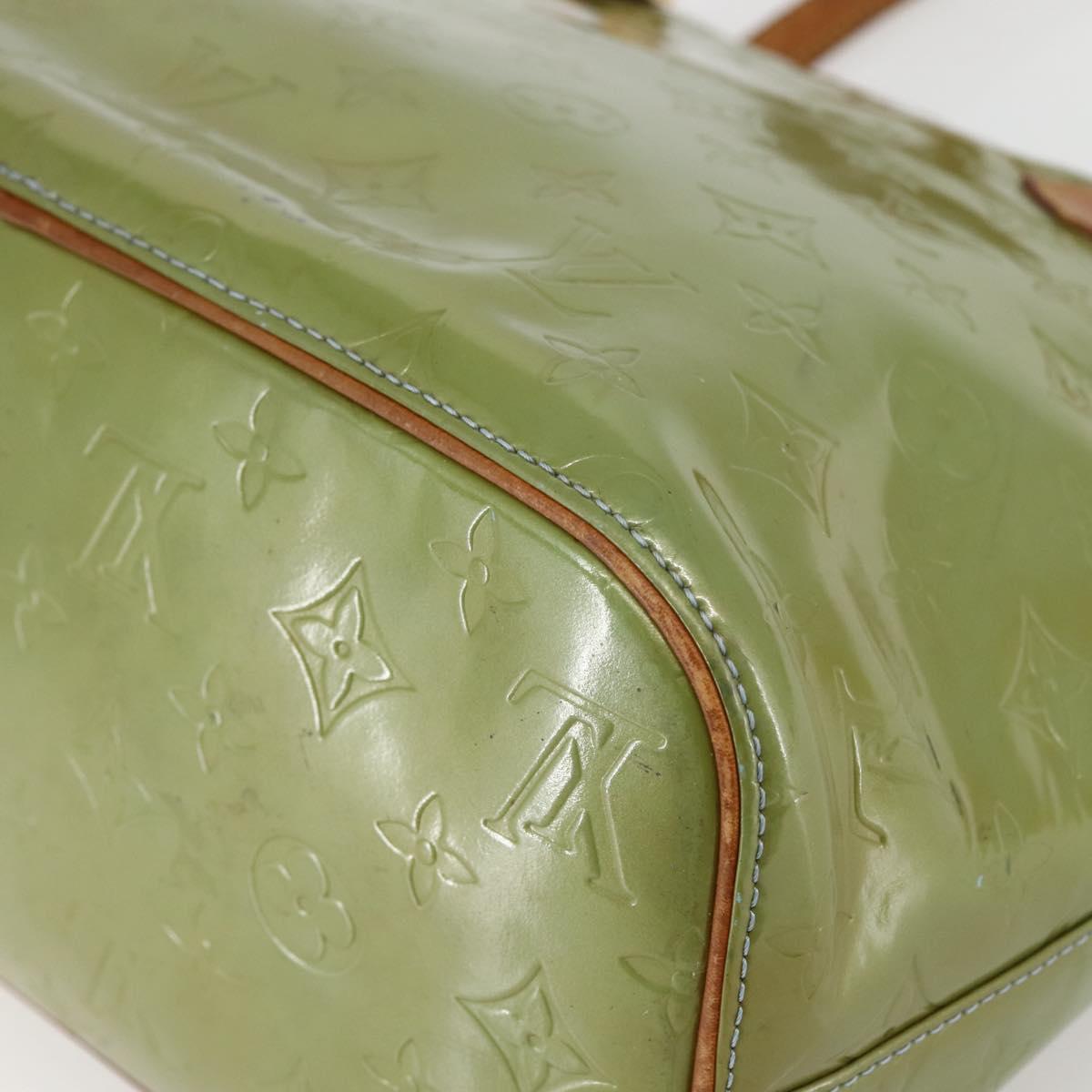 LOUIS VUITTON Monogram Vernis Houston Hand Bag Baby Blue M91005 LV Auth gh916