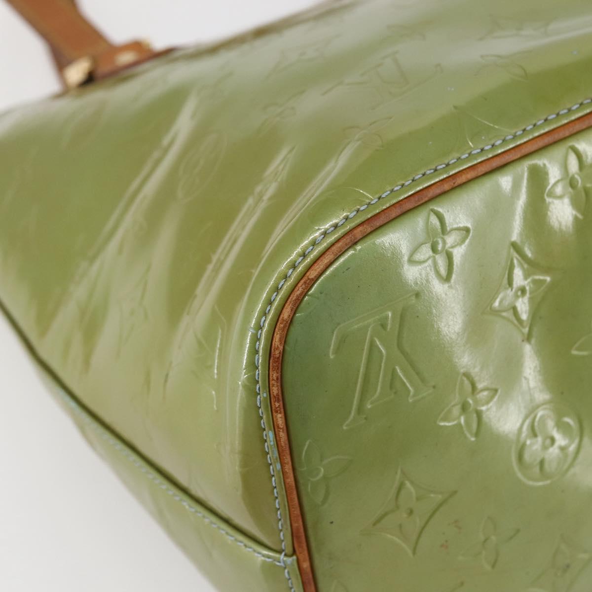 LOUIS VUITTON Monogram Vernis Houston Hand Bag Baby Blue M91005 LV Auth gh916