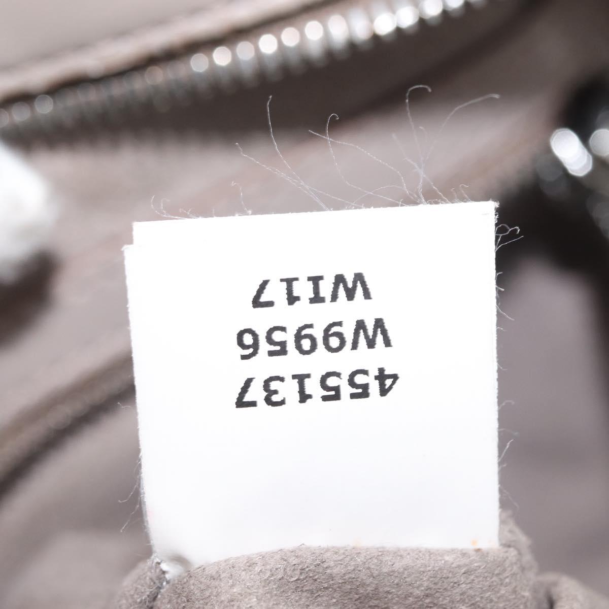 Stella MacCartney Chain Falabella Box Bag Leather 2way Gray 455137 Auth gh917