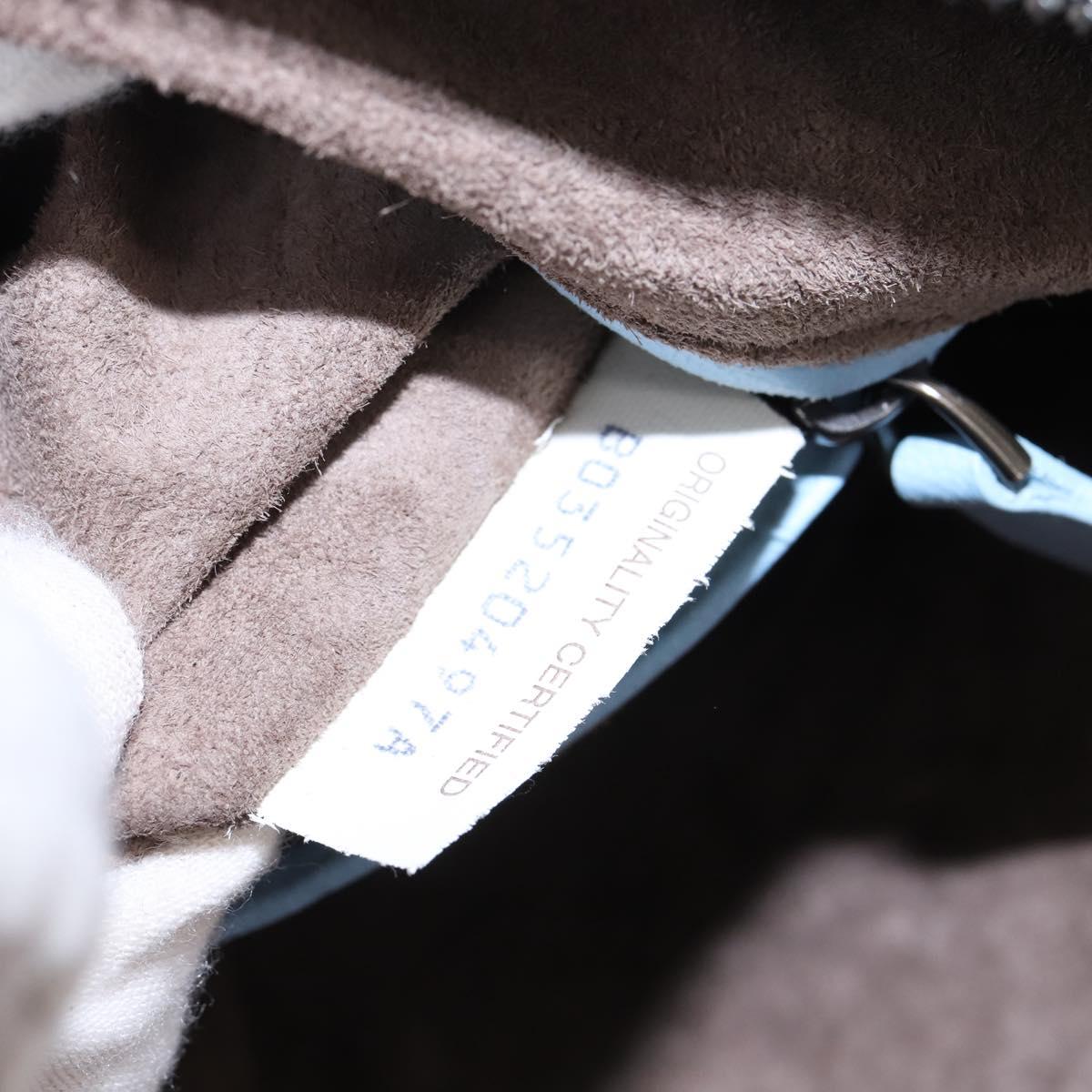 BOTTEGA VENETA INTRECCIATO Shoulder Bag Leather Light Blue Auth gh923