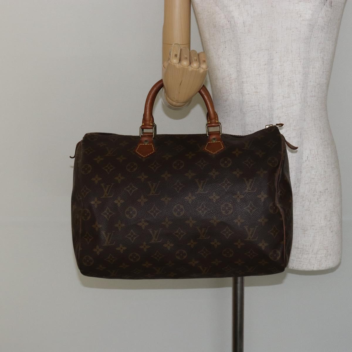LOUIS VUITTON Monogram Speedy 35 Hand Bag M41524 LV Auth gh925