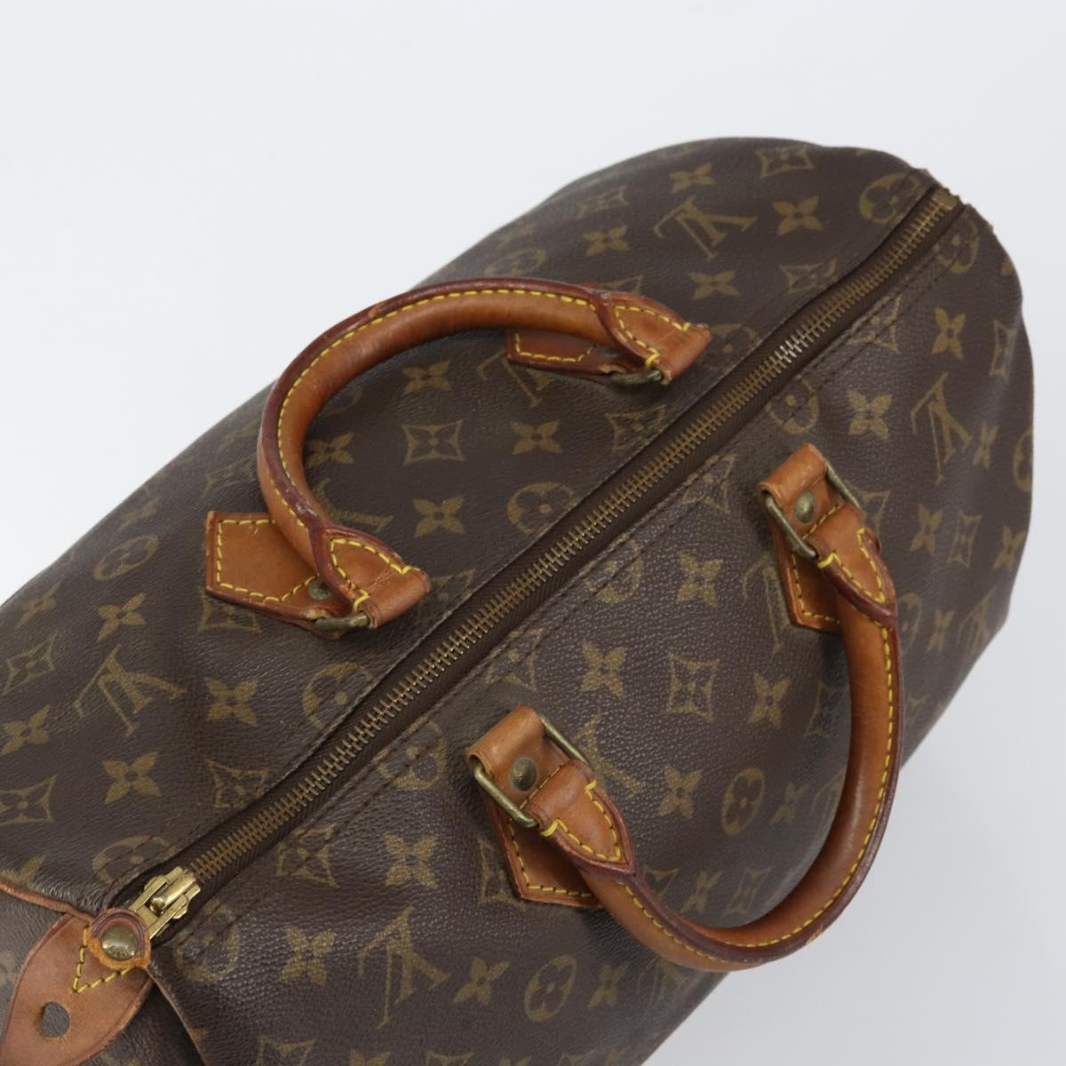 LOUIS VUITTON Monogram Speedy 35 Hand Bag M41524 LV Auth gh925
