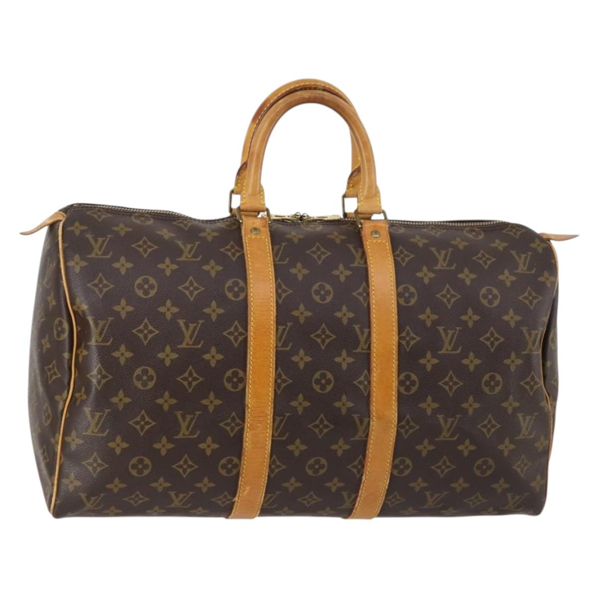 LOUIS VUITTON Monogram Keepall 45 Boston Bag M41428 LV Auth gh926