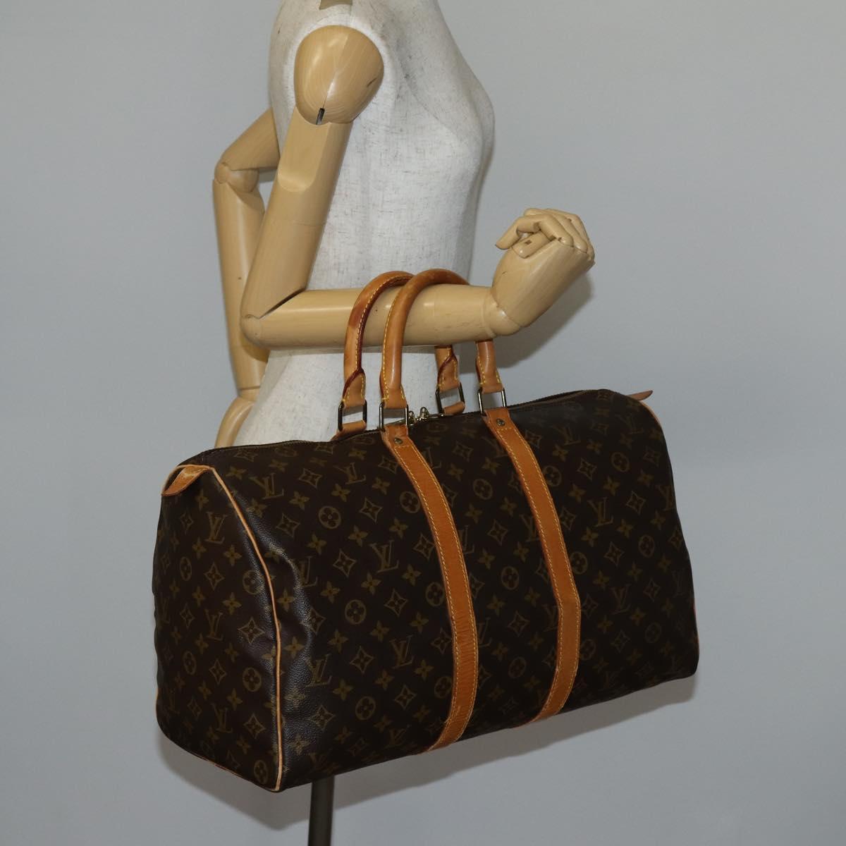 LOUIS VUITTON Monogram Keepall 45 Boston Bag M41428 LV Auth gh926