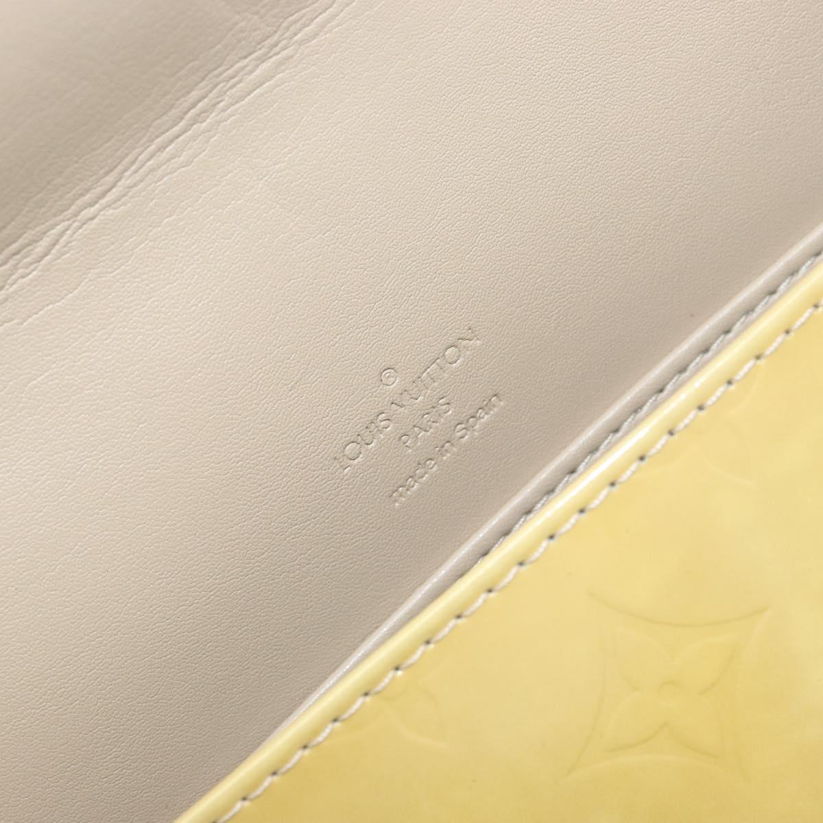 LOUIS VUITTON Monogram Vernis Thompson Street Bag Beige M91301 LV Auth gh928