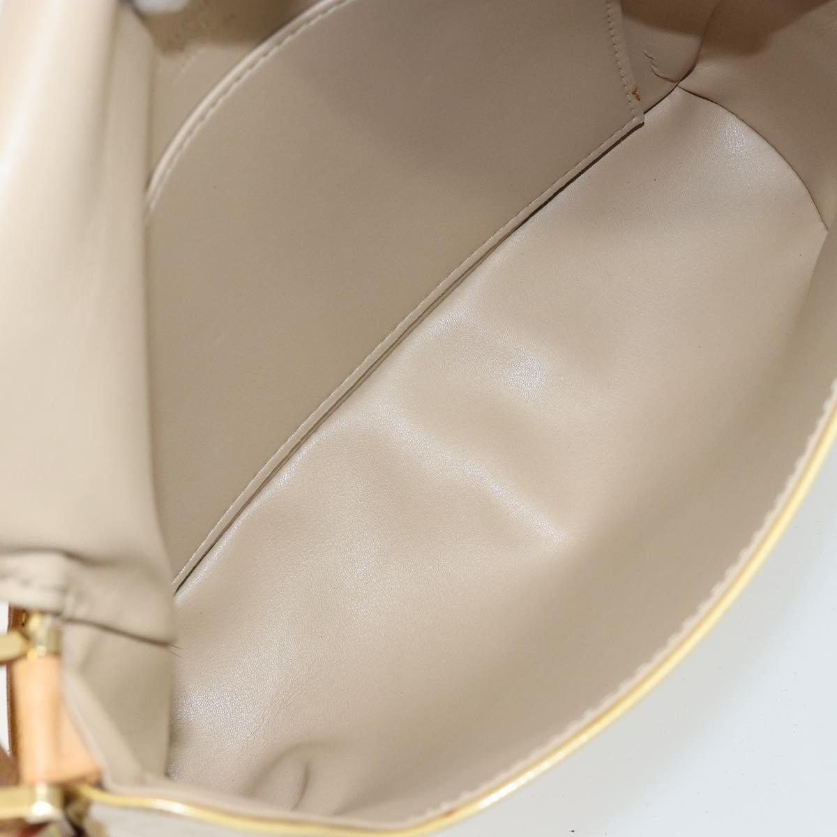 LOUIS VUITTON Monogram Vernis Thompson Street Bag Beige M91301 LV Auth gh928